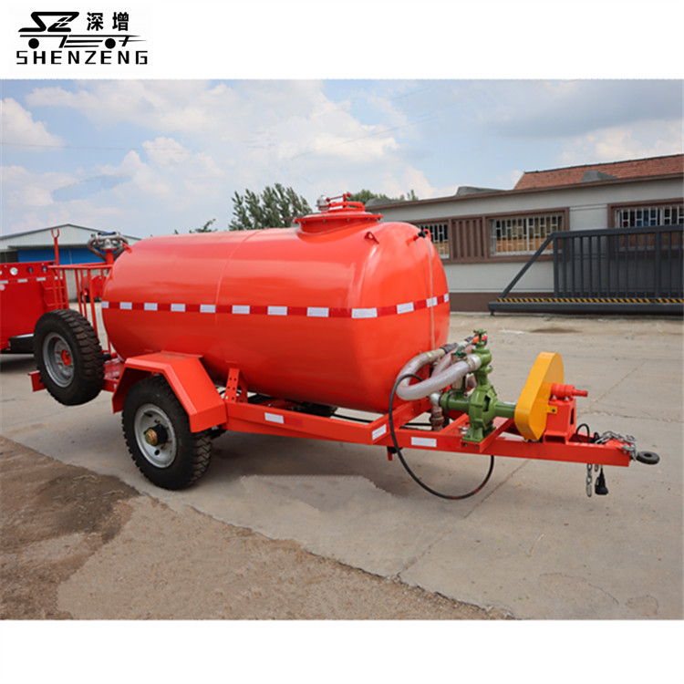3-5吨水罐拖车、园林农药喷洒水罐车、道路除尘水罐拖车