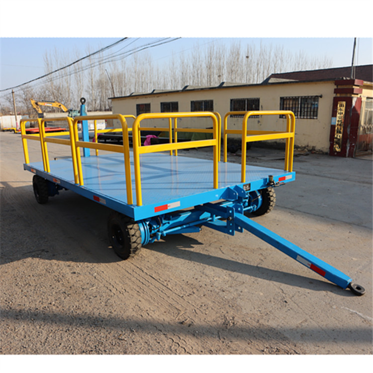 5吨双向牵引拉杆转向平板拖车