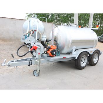 2000L304不锈钢油罐拖车