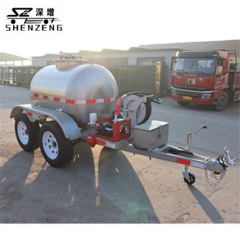 1000升不锈钢油罐拖车